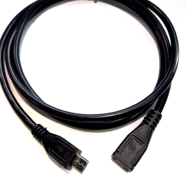 Custom Card Reader Micro V8 USB Male to Female Angled Type Fast Charging Data Charger Extension Cable 10FT 2M 5M Cctv