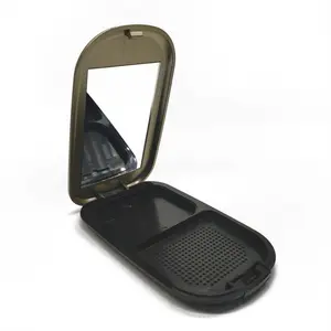 Винтажный высококачественный роскошный уникальный в форме телефона пустой косметический прессованный Компактный Пудра упаковка с зеркалом