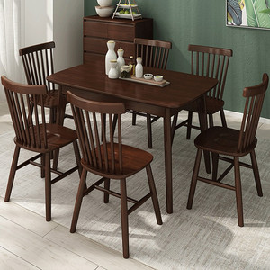 All-solid <strong>Oak</strong> Assembled Dining <strong>Table</strong> for <strong>Small</strong> Households Simple and Modern square Wooden Desk and Chair Set - Product Image 3