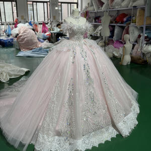 ชุดเดรสงานแต่งทรงบอลสำหรับผู้หญิงชุดเดรสมีลูกไม้แต่ง Jxs05สำหรับผู้หญิง - Product Image 2