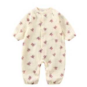 <span class=keywords><strong>Pijama</strong></span> de una pieza de algodón sin costuras para recién nacidos, mono ajustado con diseño de perro de dibujos animados para niños y niñas - Product Image 5