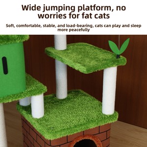 Mushroom Castle <b>Cat</b> Climbing Frame 4 Levels Sisal <b>Scratching</b> <b>Posts</b> Cartoon Style Indoor <b>Cat</b> <b>Tree</b> for <b>Cats</b> - Product Image 6