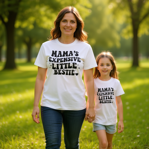 Camiseta a juego para mamá y yo: La pequeña amiga de mamá más carita y adorable - Product Image 3