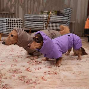 Manteau chaud de teckel en polyester à col haut d'hiver écologique résistant au froid Yorkshire Terrier pour petits chiens moyens - Product Image 4