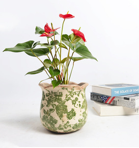 Suministros de <span class=keywords><strong>jardín</strong></span> esmaltados de diseño <span class=keywords><strong>chino</strong></span> moderno decorativo, hermosas macetas, maceta de cerámica para exteriores - Product Image 4