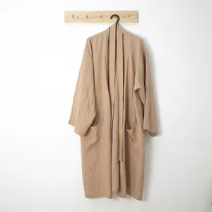 oeko认证定制婚礼石水洗新设计女性浴袍生态亚麻浴袍和服