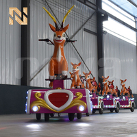 Nova Rides Équipement d'attraction : Train sans rail électrique TLT-KT5, Train touristique sur rail, Manèges de parc d'attractions personnalisés