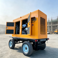 Générateur diesel de type remorque, alternateur 100% cuivre, protection contre les surcharges, système de contrôle AVR