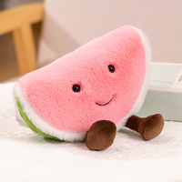 Kawaii Mini Fruit Knuffels 20Cm Gevulde Maïs Watermeloen Pluche Kinderen Knuffels Promotiedier