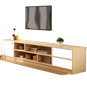 Soporte de <span class=keywords><strong>TV</strong></span> Moderno Extensible de <span class=keywords><strong>Madera</strong></span> para Apartamentos Pequeños, <span class=keywords><strong>Mueble</strong></span> de Almacenamiento con Base, Color <span class=keywords><strong>Madera</strong></span> Natural, Compatible con <span class=keywords><strong>TV</strong></span> de 35-39 Pulgadas - Product Image 5