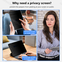 Film de protection d'écran anti-espions à 4 voies pour iPad 10e téléphone portable Ultra-mince, étanche, anti-éblouissement, avec lumière bleue, taille personnalisée