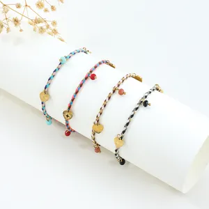 Jewelry Supplier Best Friend Friendship Bracelet Custom Adjustable Couple Braided Rope Bracelet