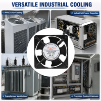 Ventilateur axial AC 12038, 120x120x38mm, 110V 220V, roulement à billes, pales en plastique, ventilateur de refroidissement industriel pour armoire d'alimentation