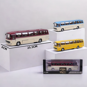 Autobús <span class=keywords><strong>de</strong></span> Metal Fundido a Presión 1:32, Modelo <span class=keywords><strong>de</strong></span> Juguete <span class=keywords><strong>de</strong></span> Aleación con Ruedas Móviles, Sonido y Luces, Puertas Abatibles, Juguete <span class=keywords><strong>de</strong></span> Autobús - Product Image 1