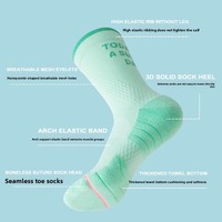 Chaussettes de sport WRELS à faible MOQ, en stock, rembourrées, épaissies, mi-mollet, sans couture, à semelle éponge, amusantes et respirantes