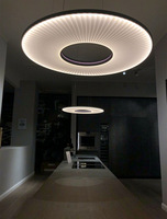 JYLIGHTING Wabi-sabi italien nordique post-moderne tissu simple lustre en fer pour salon chambre hôtel hall duplex escalier