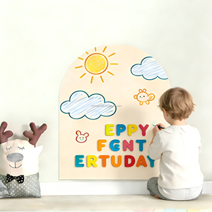 Autocollant magnétique en promotion certifié EN71, <span class=keywords><strong>tableau</strong></span> effaçable mural pour enfants avec colle amovible - Product Image 5