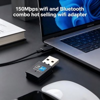 Adaptateur USB WIFI et Bluetooth 4.2 Deux en Un RTL8723DU 150Mbps, Carte Réseau sans Fil USB et Dongle Combo WIFI BT 4.2 pour Ordinateur