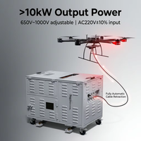 Système de drone fixe au sol LEABON : Station d'alimentation au sol pour un vol stationnaire longue durée, aéronef industriel pour la surveillance de la sécurité publique, en matériau PVC