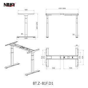 Table électrique de cadre de bureau debout réglable en hauteur à double moteur populaire de bureau moderne - Product Image 6