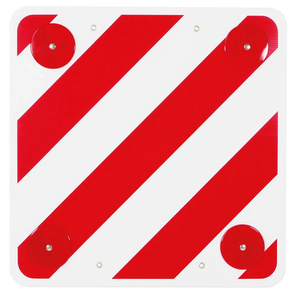 Panneau d'avertissement en plastique pour porte-vélos avec disques réfléchissants rouges, panneau de signalisation de danger pour remorque arrière en plastique - Product Image 2