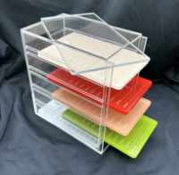 Vente en gros de haute qualité Porte-extension de cils de marque propre Boîte de rangement de carreaux de cils en acrylique