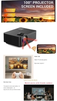 Projecteur LCD modèle W5, 300 lumens ANSI, mini, portable, résolution couleur complète 1080p, compatible 3D, Android 9 intégré, HIFI