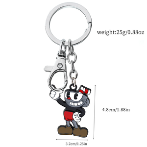 10 Llaveros y Collares Metálicos de Alta Calidad con Diseño de <span class=keywords><strong>Cuphead</strong></span>, para Mochilas - Product Image 3