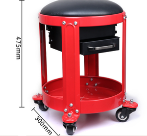 Tabouret de <span class=keywords><strong>garage</strong></span> roulant, siège d'atelier, tabouret rembourré pour mécanicien avec plateau à outils - Product Image 6