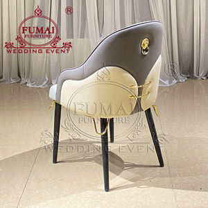 Sillas de Comedor de Cuero Gris, Muebles de Comedor Modernos y Lujosos, Silla de Comedor Tapizada - Product Image 4