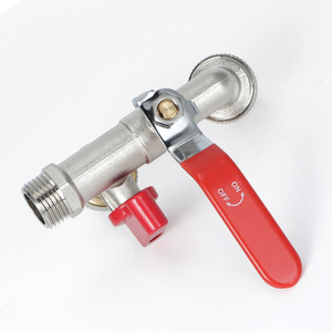 Robinet d'extérieur fileté, un entrée, deux sorties, durable, connecteur d'eau de jardin avec double sortie pour usage en cour et en jardin - Product Image 2