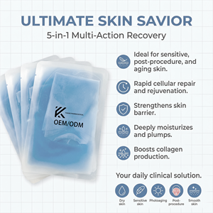 Masque en tissu organique au peptide de cuivre, qualité clinique, apaisant et hydratant pour peaux sensibles, compatible OEM/ODM - Product Image 2