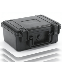 Étui de transport portable robuste en plastique noir IP67 de 8 pouces avec mousse antichoc amovible pour équipement