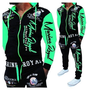 Ensemble de survêtement pour homme avec impression de lettres, <span class=keywords><strong>sweat</strong></span> à <span class=keywords><strong>capuche</strong></span> et pantalon, tenue de sport pour homme, ensemble de jogging, vêtements de sport pour <span class=keywords><strong>couple</strong></span> - Product Image 1