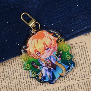 Custom Clear Acrylic Keychain Logo Cartoon Glitter Epoxy Keychain Charm Stand <b>Plastic</b> <b>Key</b> Chain Anime Acrylic Keyring - Product Image 3