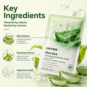 Mascarilla Facial de Gel de Aloe Vera al por Mayor, Hidratante, <span class=keywords><strong>para</strong></span> el Cuidado de <span class=keywords><strong>la</strong></span> <span class=keywords><strong>Piel</strong></span>, <span class=keywords><strong>Productos</strong></span> de Belleza Aclarantes, Calmantes y Humectantes - Product Image 2