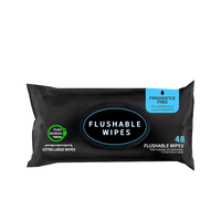 Lingettes nettoyantes pour le fessier personnalisables, pH équilibré, non tissées, jetables, pour adultes de tous âges, 48 unités