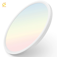 Lámpara de Techo LED Regulable de 24W/36W, Redonda, Decoración del Hogar, Ahorro de Energía, 3CCT, Sin Parpadeo, Panel Plano Redondo