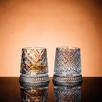 Verre à whisky rotatif en cristal sans plomb Unai 280 ml – Design de luxe léger pour bar à domicile, soulagement du stress et vaisselle moderne
