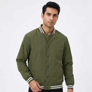 Veste en nylon personnalisée avec logo brodé pour hommes, veste varsity en laine de haute qualité, grande taille, pour l'hiver - Product Image 1
