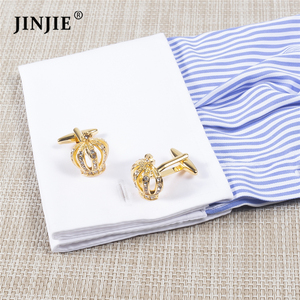 Mạ Vàng Thời Trang Tùy Chỉnh Cown Hình Rhinestone Phù Hợp Với Áo Sơ Mi Khuy Măng Sét - Product Image 4