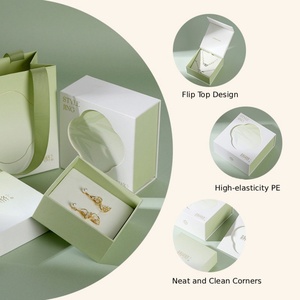 High-end Customized Valentine's Day <b>Book</b>-shaped Jewelry Packaging <b>Box</b> Logo Customization for Necklace Bracelet Bangle-Lid Base - Product Image 5