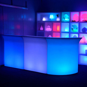 Barra de Bar móvil iluminada para sala de estar, Mini <span class=keywords><strong>armario</strong></span> de almacenamiento de vino - Product Image 2