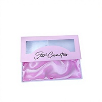 Boîte à cils de vison de Noël 3D personnalisée avec logo, boîte d'emballage double face, emballage de boîte magnétique rose riche et coloré