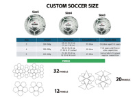 WELLMAN MWMF526 Ballon de football taille 5 à double face miroir, enveloppé de fil PU, thermocollé, écologique, pour entraînement professionnel