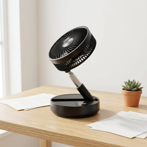 จอแสดงผลดิจิตอล มัลติฟังก์ชั่น เสียงเบา พัดลมไฟฟ้า/มือหมุนแบบพับได้ ชาร์จไฟได้ ปรับความเร็วได้ ตั้งเวลาได้ รีโมทคอนโทรล - Product Image 3