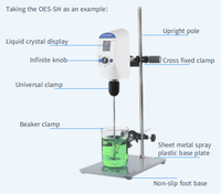 Agitateur électrique à vitesse constante en porte-à-faux, mélangeur de laboratoire, capacité de 10 L, personnalisable OEM, haute précision mécanique