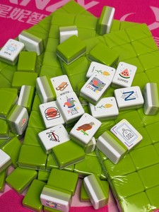 Tuiles de Mahjong Américaines Personnalisées Vert Citron, Expédition en 72h, avec un ensemble complet de 160/166 tuiles en acrylique à 4 couches, 1 jeu pour jeux de société - Product Image 1