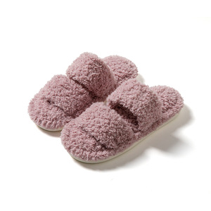 Wholesale Hot Sale PVC Sole Furry <b>Slippers</b> for Women Plush Upper Material Personalized <b>Slippers</b> for Women With Hot Sale - Product Image 4