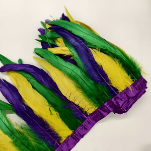 Plumas de Gallo de Colores Mezclados (3 Colores) con Borlas y Flecos <span class=keywords><strong>para</strong></span> Vestidos, Faldas, Manualidades y Adornos - Product Image 2